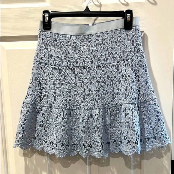 Fun &Flirty Lace Skirt in Light Blue - Picture 1 of 8